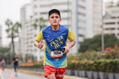 Lima, Peru - 21 Mayıs 2023: Lima Maratonu 42K 2023