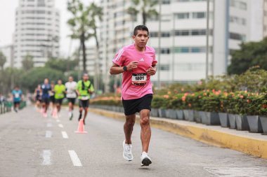 Lima, Peru - 21 Mayıs 2023: Lima Maratonu 42K 2023