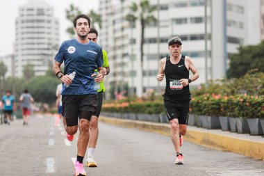 Lima, Peru - 21 Mayıs 2023: Lima Maratonu 42K 2023