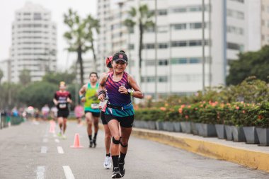 Lima, Peru - 21 Mayıs 2023: Lima Maratonu 42K 2023