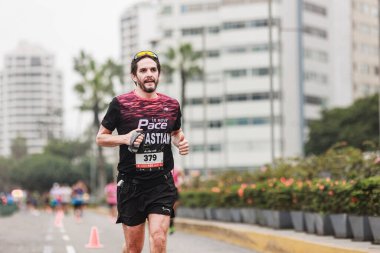 Lima, Peru - 21 Mayıs 2023: Lima Maratonu 42K 2023