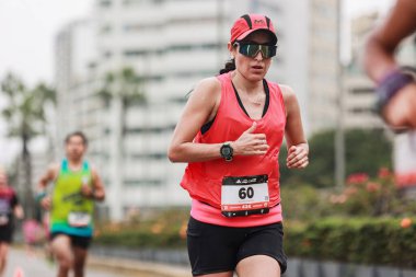 Lima, Peru - 21 Mayıs 2023: Lima Maratonu 42K 2023