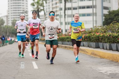 Lima, Peru - 21 Mayıs 2023: Lima Maratonu 42K 2023