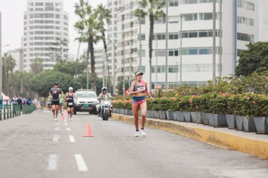 Lima, Peru - 21 Mayıs 2023: Lima Maratonu 42K 2023