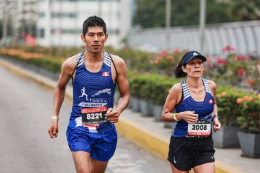 Lima, Peru - 21 Mayıs 2023: Lima Maratonu 42K 2023