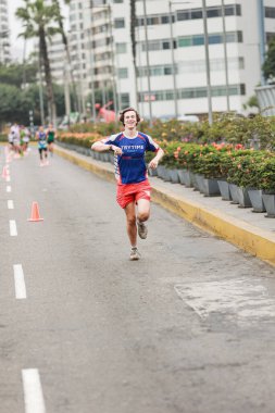 Lima, Peru - 21 Mayıs 2023: Lima Maratonu 42K 2023