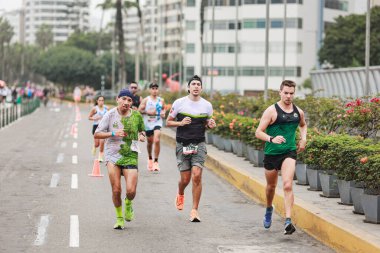 Lima, Peru - 21 Mayıs 2023: Lima Maratonu 42K 2023