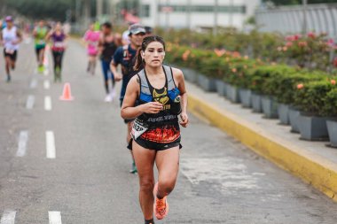 Lima, Peru - 21 Mayıs 2023: Lima Maratonu 42K 2023