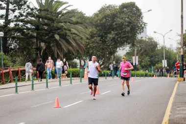 Lima, Peru - 21 Mayıs 2023: Lima Maratonu 42K 2023