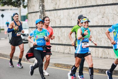 Lima, Peru - 21 Mayıs 2023: Lima Maratonu 42K 2023