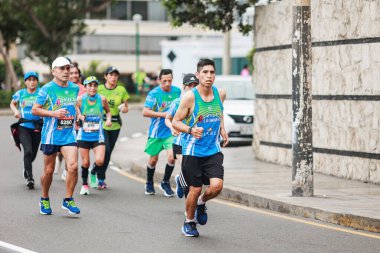 Lima, Peru - 21 Mayıs 2023: Lima Maratonu 42K 2023