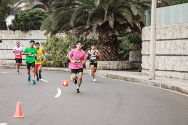 Lima, Peru - 21 Mayıs 2023: Lima Maratonu 42K 2023