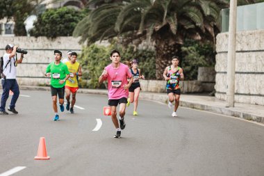 Lima, Peru - 21 Mayıs 2023: Lima Maratonu 42K 2023
