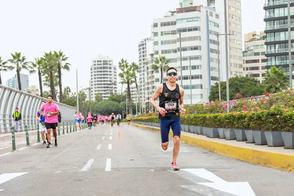 Atletas Correndo Maratona Lima 42K 2023 Peru — Fotografia de Stock