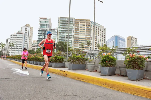 Спортсмени Змагаються Ліма Марафоні 42К 2023 Біг Дорозі Ліма Перу — стокове фото