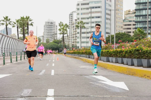 stock image Lima, Peru - May 21, 2023: Athletes compete in the Lima Marathon 42K 