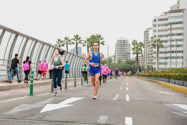 Atletas Correndo Maratona Lima 42K 2023 Peru — Fotografia de Stock