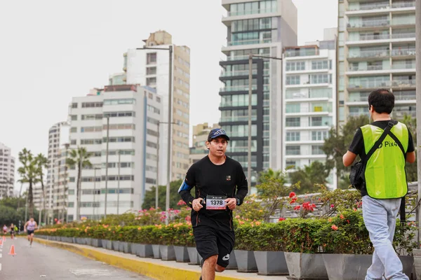 Lima Peru Maio 2023 Atletas Competem Maratona Lima 42K 2023 — Fotografia de Stock