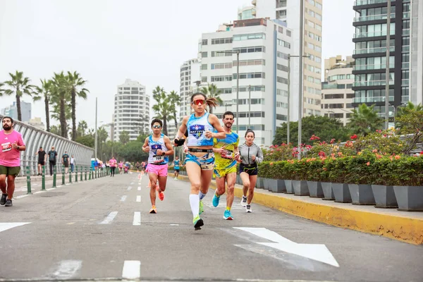 Lima Perú Mayo 2023 Atletas Compiten Maratón Lima 42K 2023 — Foto de Stock