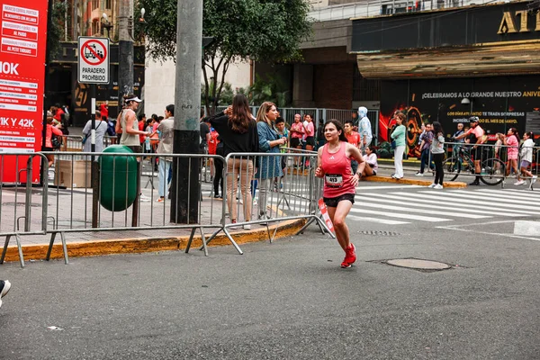 Lima Peru Mai 2023 Sportivii Concurează Maratonul Lima 42K 2023 — Fotografie, imagine de stoc
