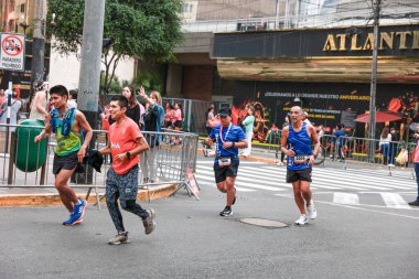 Lima, Peru - 21 Mayıs 2023: Lima Maratonu 42K 2023