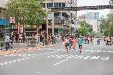 Lima, Peru - 21 Mayıs 2023: Lima Maratonu 42K 2023