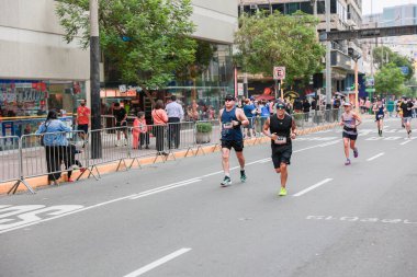 Lima, Peru - 21 Mayıs 2023: Lima Maratonu 42K 2023