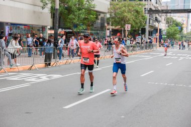Lima, Peru - 21 Mayıs 2023: Lima Maratonu 42K 2023