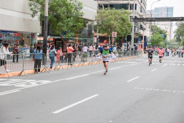 Lima, Peru - 21 Mayıs 2023: Lima Maratonu 42K 2023