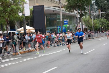 Lima, Peru - 21 Mayıs 2023: Lima Maratonu 42K 2023