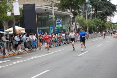 Lima, Peru - 21 Mayıs 2023: Lima Maratonu 42K 2023