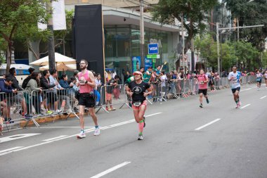 Lima, Peru - 21 Mayıs 2023: Lima Maratonu 42K 2023