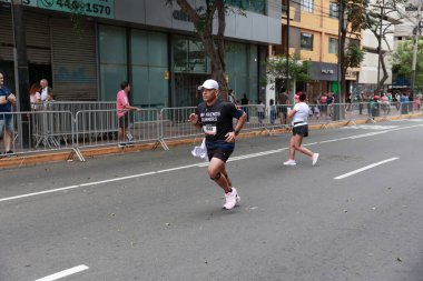 Lima, Peru - 21 Mayıs 2023: Lima Maratonu 42K 2023