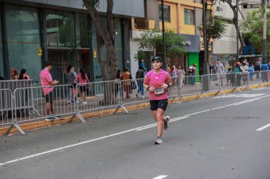 Lima, Peru - 21 Mayıs 2023: Lima Maratonu 42K 2023