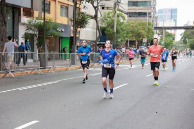 Lima, Peru - 21 Mayıs 2023: Lima Maratonu 42K 2023