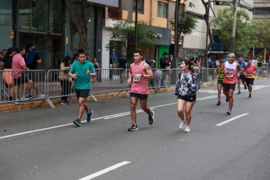 Lima, Peru - 21 Mayıs 2023: Lima Maratonu 42K 2023