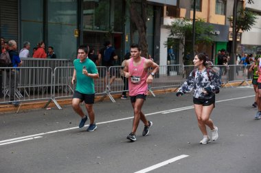Lima, Peru - 21 Mayıs 2023: Lima Maratonu 42K 2023