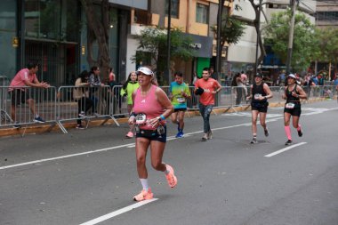 Lima, Peru - 21 Mayıs 2023: Lima Maratonu 42K 2023