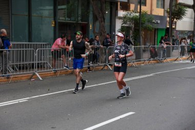 Lima, Peru - 21 Mayıs 2023: Lima Maratonu 42K 2023
