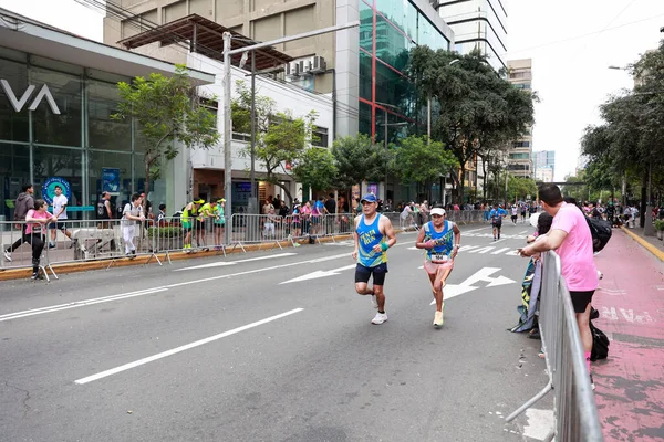 Lima Perù Maggio 2023 Gli Atleti Gareggiano Nella Lima Marathon — Foto Stock