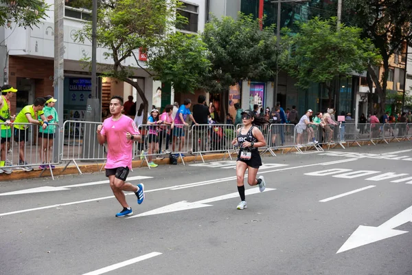 Lima Peru Mai 2023 Utøvere Konkurrerer Lima Marathon 42K 2023 – stockfoto