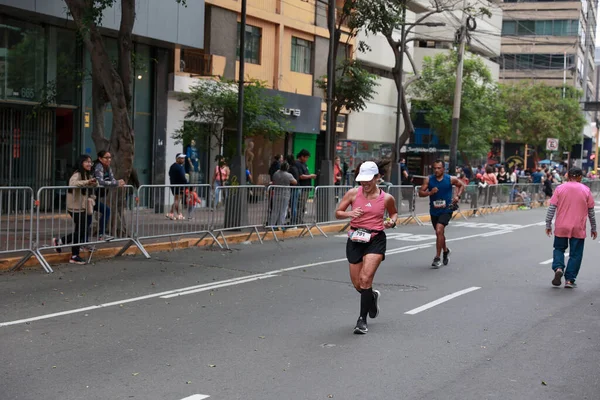 Lima Perú Mayo 2023 Atletas Compiten Maratón Lima 42K 2023 — Foto de Stock