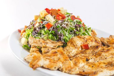 Sebze ve pirinç ile tavuk.