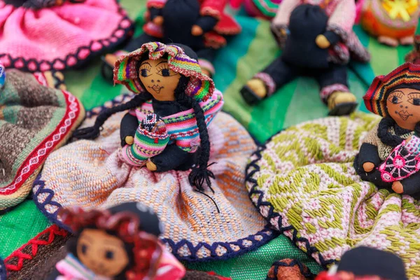 stock image handicrafts to sell to tourists in Cusco Peru