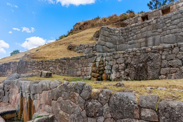 Tambomachay Cusco Peru Arkeoloji Kompleksi Nde Turistler — Stok fotoğraf