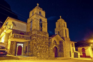 Huancaya, Lima Peru, dağlı güzel bir manzara.