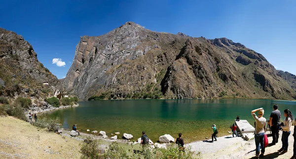 Huancaya Lima Perú Hermoso Paisaje Con Lago Montañas —  Fotos de Stock