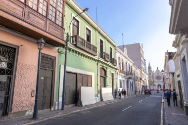  Arquitectura en las calles del centro de Lima, Peru. Abril 2023