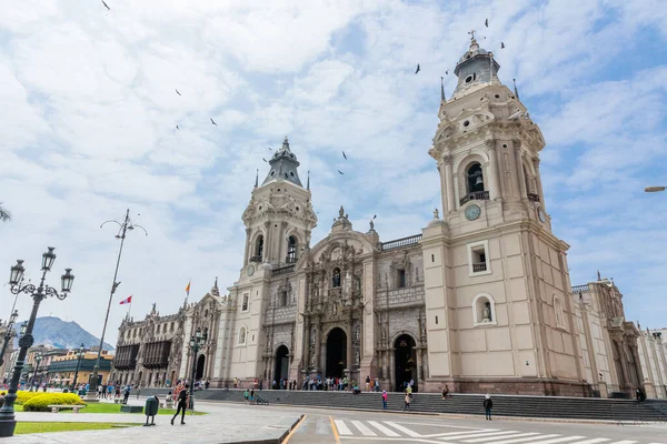 Catedral Baslica Lima Esta Ubicada Plaza Mayor Lima — 图库照片
