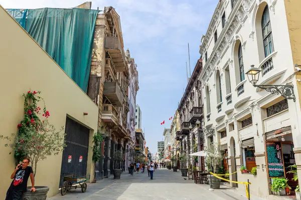 Arquitectura Las Calles Del Centro Lima Peru Abril 2023 — Stockfoto